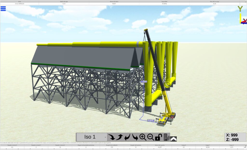 Visualización de un plan de montaje en 3D Lift Plan